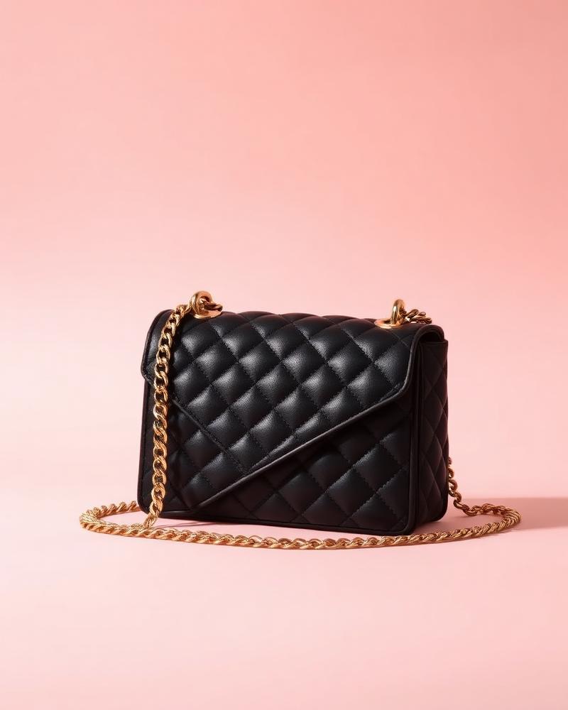 Noir Quilted Flap Bag